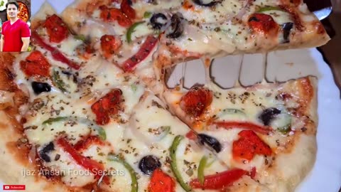 Pizza Recipe Without Oven By Ijaz Ansari || Pizza Sauce || Pizza Dough || Pan Pizza || توے پر پیزا |