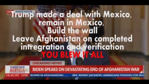 Biden Blames Trump on Afghanistan