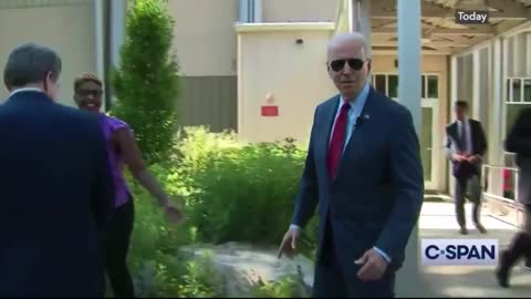 Biden Appears Completely Unaware of His Surroundings as Staff Usher Him Away from Press