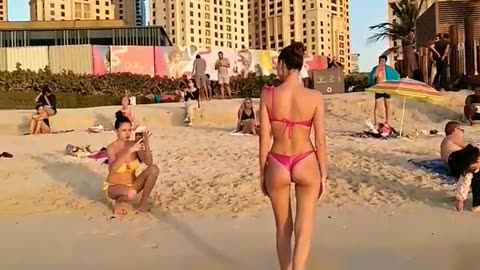 girls bathing on beach