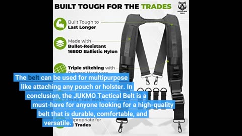 Customer Feedback: JUKMO Tactical Belt, Military Hiking Rigger 1.5" Nylon Web Work Belt with He...