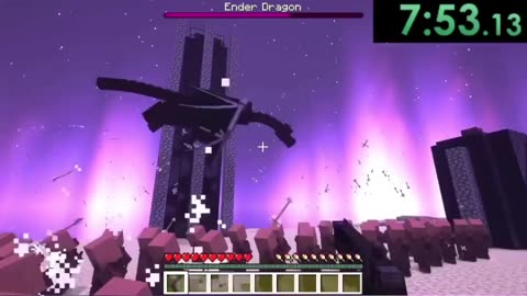 Villagers vs Ender dragon Minecraft 😱