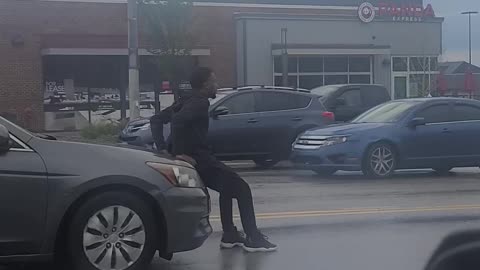 Man Gets Pushed By Car During Dispute