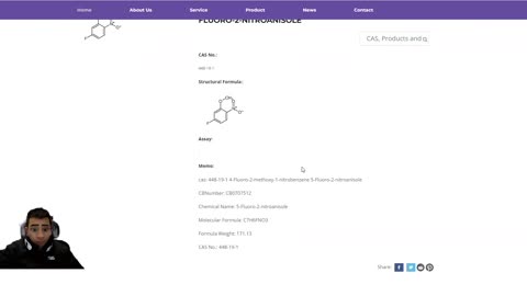 cas: 448-19-1 4-Fluoro-2-methoxy-1-nitrobenzene 5-Fluoro-2-nitroanisole