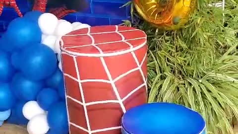 amaizing spider man ideas for kids party set up