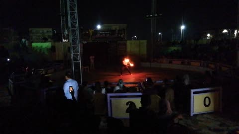 World Circus Strong Guy Breath Fire