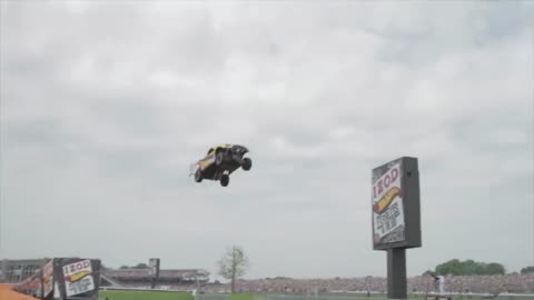 The Yellow Driver's World Record Jump (Tanner Foust) | Team Hot Wheels