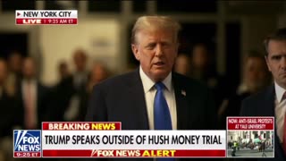 President Trump Delivers Statement to America Outside of Courtroom in Latest NYC Lawfare Trial