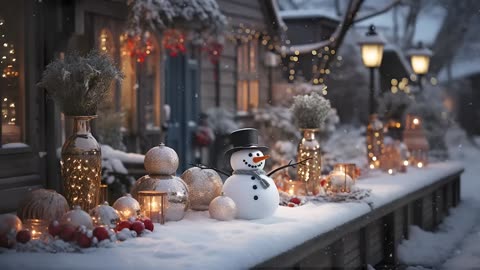 Snowman ☃️ Smooth Christmas Jazz Music for Festive Ambience Holiday Background Music