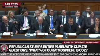 WOW! Republican Stumps Climate Change Panel