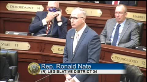 Idaho Representative Ronald Nate speaking regarding Priscilla Giddings