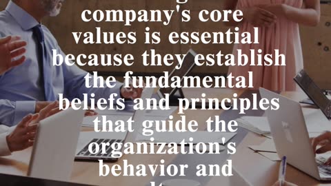 CEO Essential Questions: How do you define the company's core values?