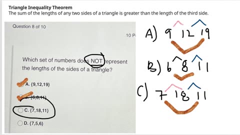 Triangle Inequality Theorem Practice