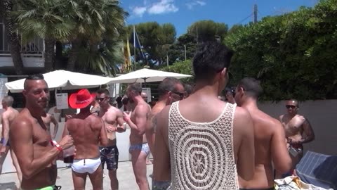 Sitges Barcelona Spain Gay LGBTQIA+ Pride 2016. Famous pool Part 13