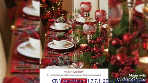 Fabulous red and white Christmas dinning table decor ideas