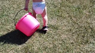 Fun on the Farm - Our little Cowgirl ready to help with chores