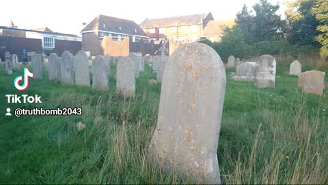 War graves. Southern England seaside town