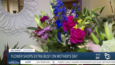 Point Loma flower shop selling grab & go bouquets for Mother's Day