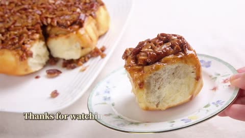 纽约风碧根果肉桂卷 | Pecan Cinnamon Rolls