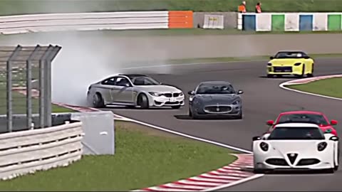 Insane Drifting Action: BMW M4 Dominates the Race Track!