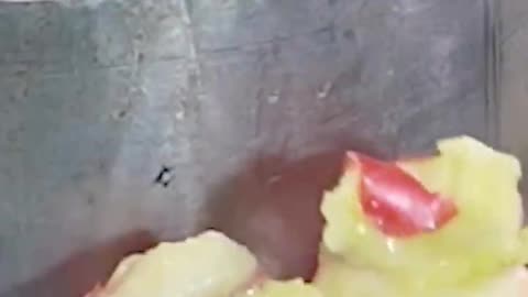 🍏🐛 Cute Apples Get Turned Into Worms! Satisfying! 😊 #hydraulicpress #satisfying #foodcrush #asmr