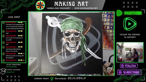 Live Painting - Making Art 2-14-24 - Creator Sponsorship Day 1
