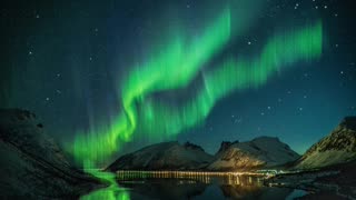 4K Northern Lights Aurora Borealis Sky Night