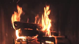 Beautiful fireplace ang grate relaxing music