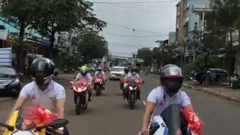 wedding of biker in vietnam