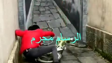 Poor boy with bicycle