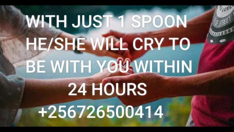 With just one spoon she will cry over you / Powerful love spells that work immediately