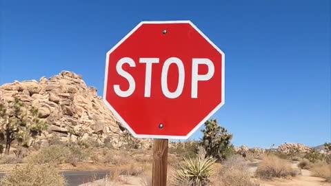 Video of a Sign Stop in Desert