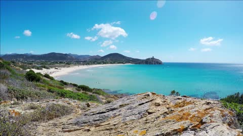 beautiful sardinia coast real time italy