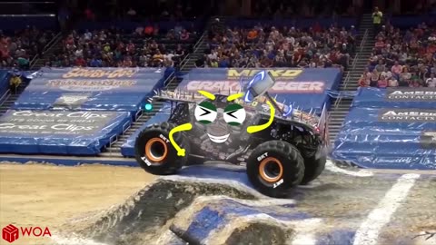 Crazy Monster Truck Freestyle Moments #2 | Monster Jam highlight Craziest Crashes 2020 |Woa Doodles