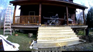 Cedar timber porch railing / posts