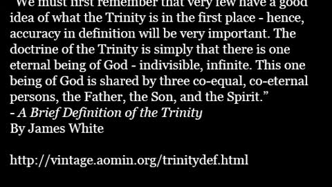 James White's Trinity -- We are all James White!