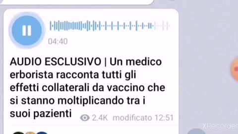 Testimonianza di effetti collaterali dei vaxxinii antiicoviddì