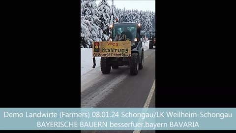 Demo Landwirte (Farmers) Altenstadt/Bavaria 08. Januar 24