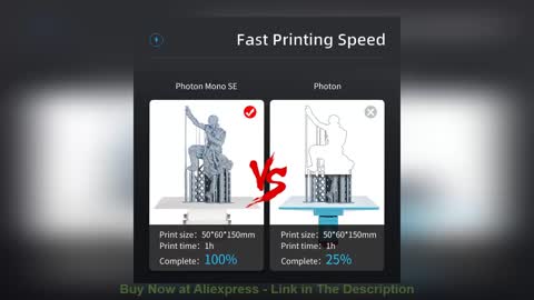 ✅ ANYCUBIC 3D Printer Photon Mono SE 405nm UV Resin Printers with 6 inch 6" 2K Monochrome LCD APP