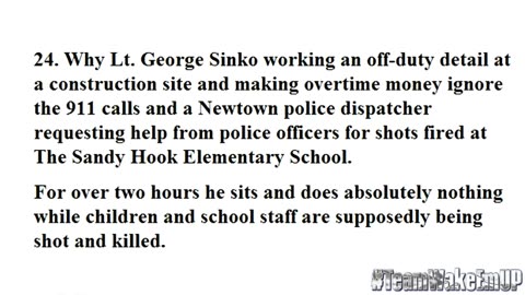 '34 Questions On Sandy Hook Shooting That Have Never Been Answered' - 2013