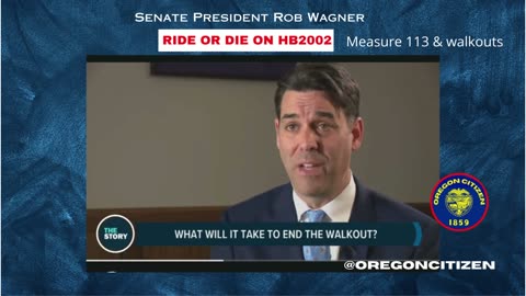 OREGON Senator Rob Wagner AGAIN demonstrates he does NOT know Oregon law
