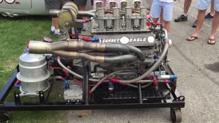 Gurney Eagle Engine Running on Engine Stand