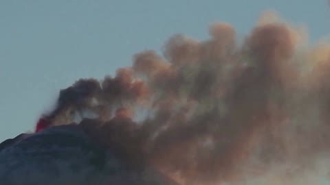 Spectacular early morning eruption of Mount Etna