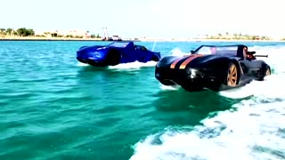 This vehicle can drive on water