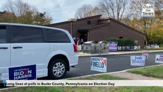 Long lines at polls in Bucks County, Pennsylvania on Election Day