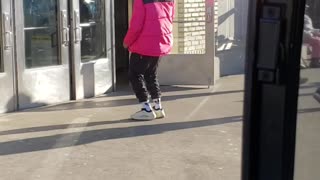 Dancing at the NYC subway