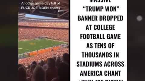 More ‘Trump Won’ Banners Dropping at Sporting Events