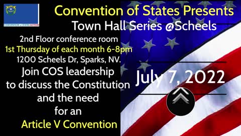 Convention of States Townhall - Nevada