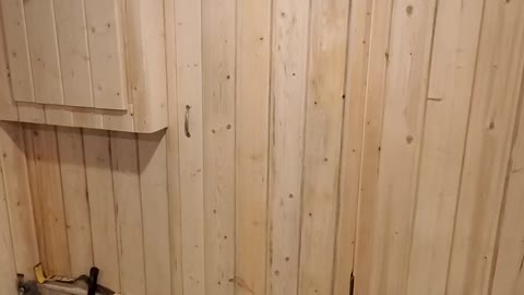 flooring in in the small bathroom and sauna