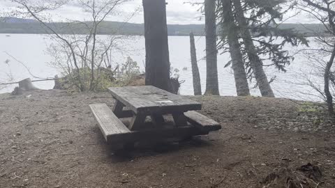 Backcountry Campsite #3, Shoreline at Meditation Point – Timothy Lake – Mount Hood – 4K